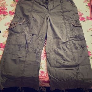 a.n.a dark green cargo shorts